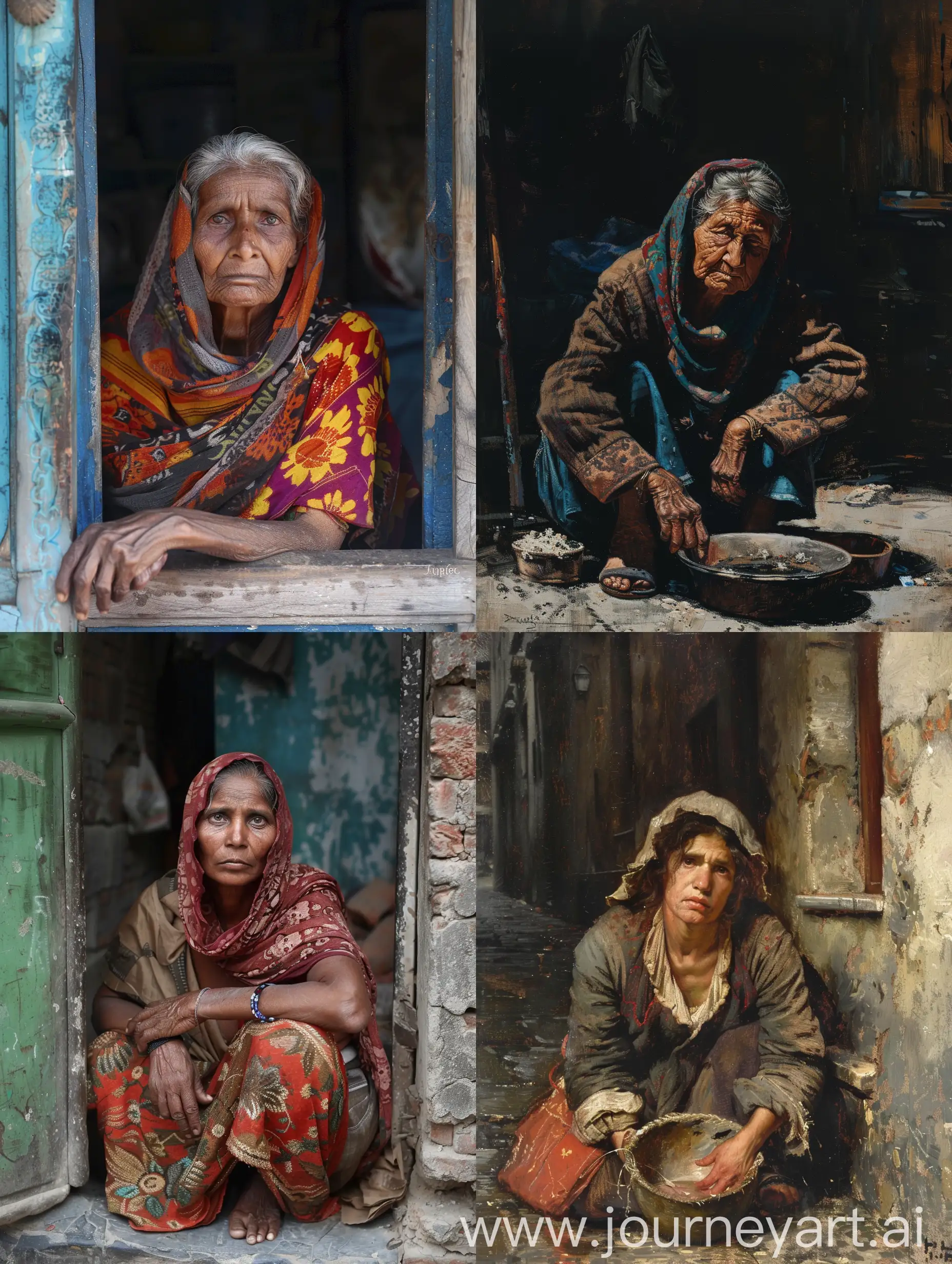 Struggling-Woman-in-Poverty-Portrait-of-Adversity