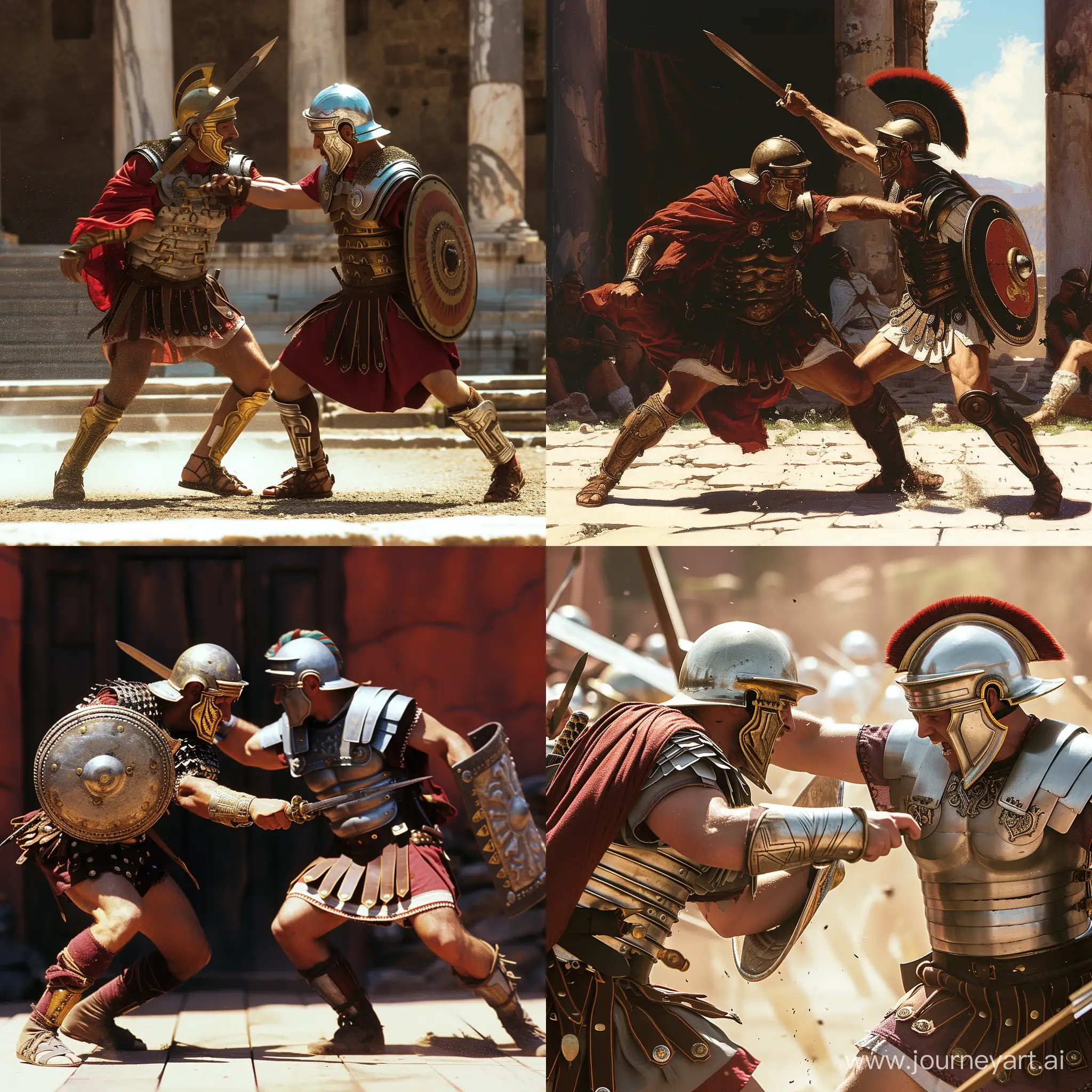 Римский воин сражается