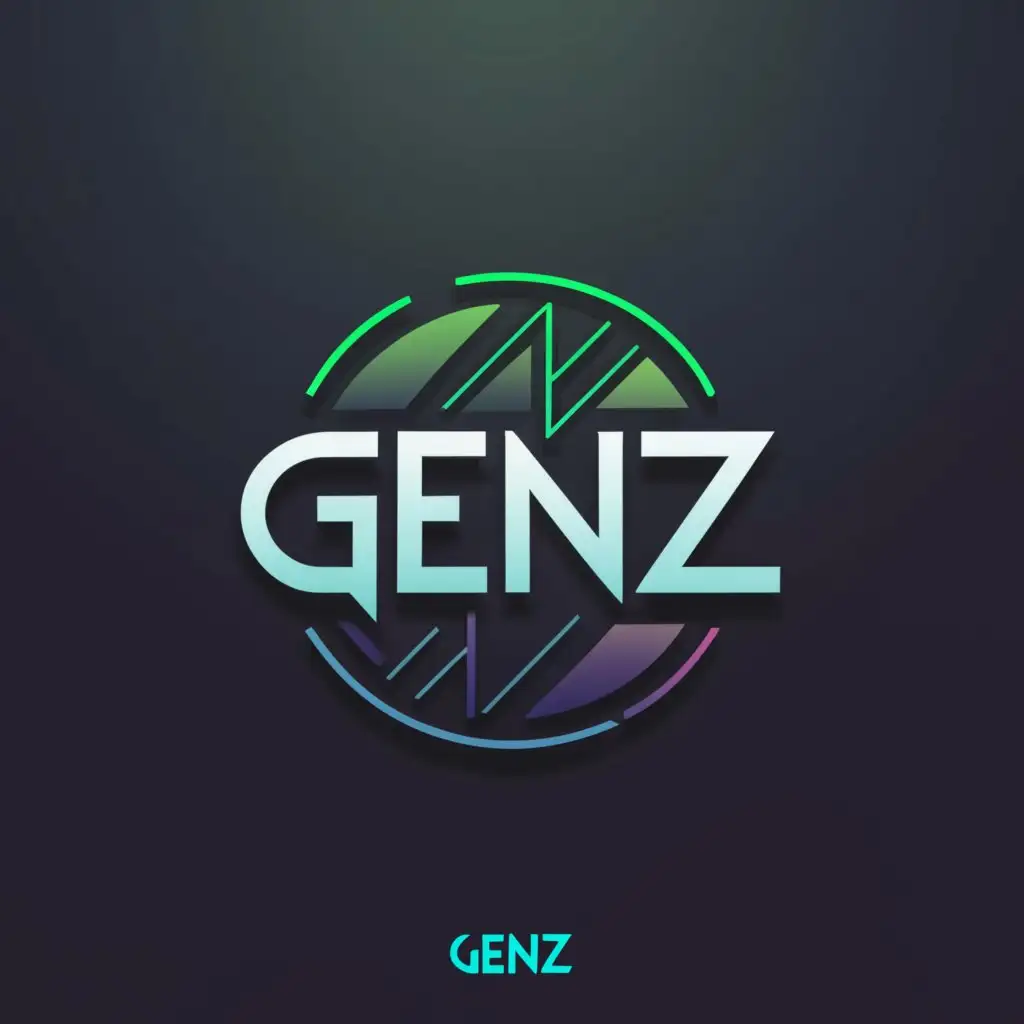 a logo design,with the text "GenZ", main symbol:DayZ Server,Moderate,be used in Entertainment industry,clear background