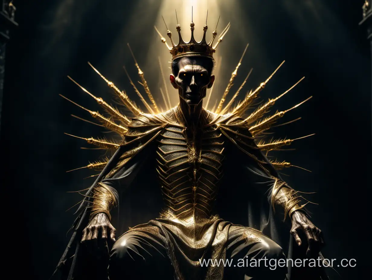 Enigmatic-HalfHuman-HalfMosquito-King-in-Regal-Gold-Attire