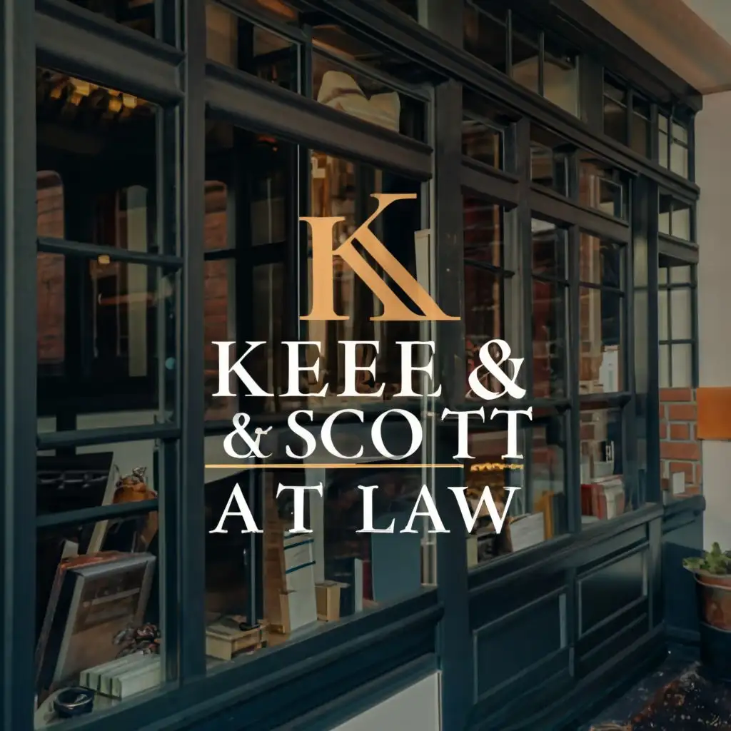 logo, Keene & Scott Attorneys at Law, with the text "Keene & Scott Attorneys at Law", typography, be used in Real Estate industry