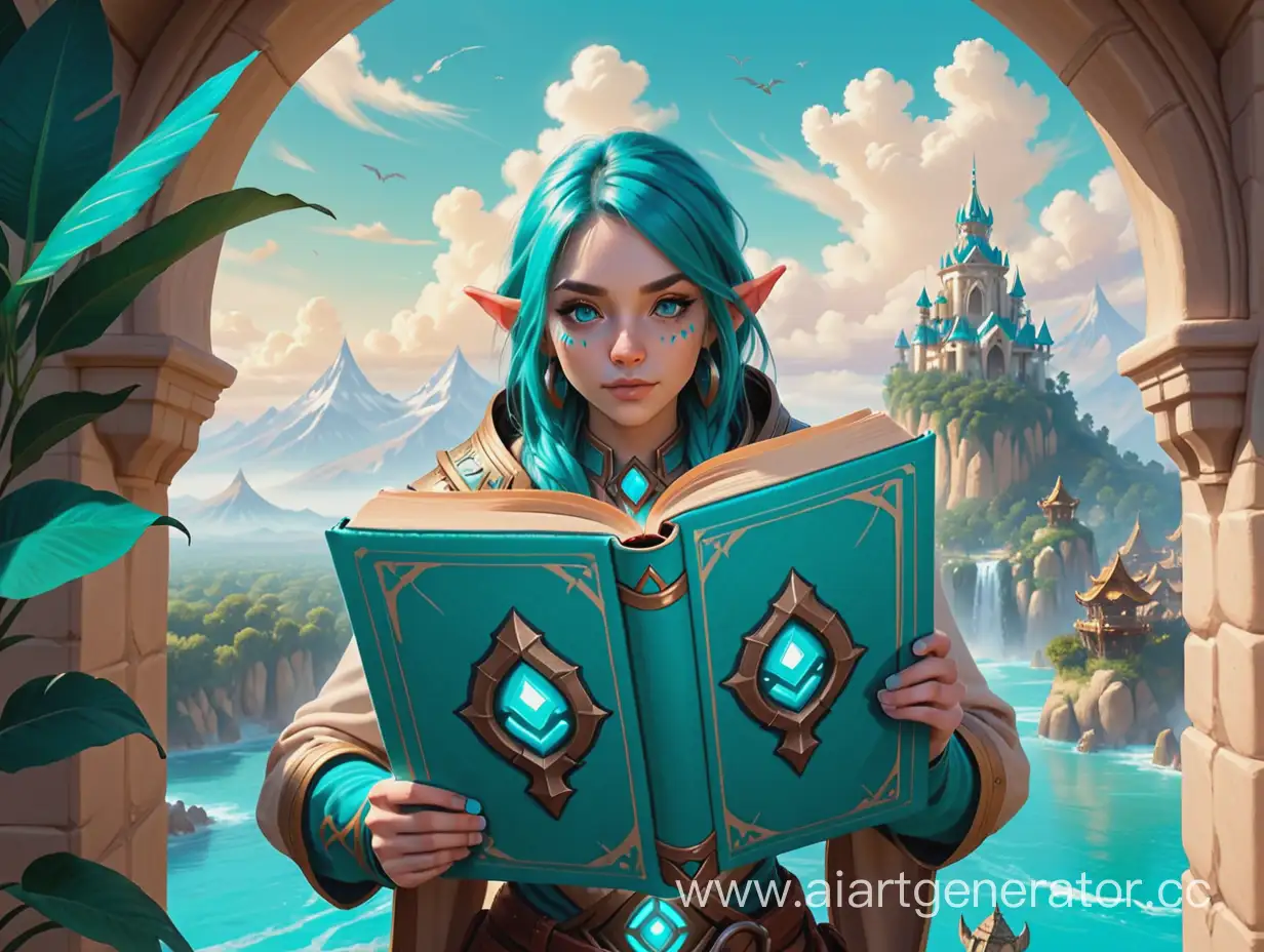 Adventurous-Travelers-Exploring-Turquoise-Realms-A-World-of-Warcraftinspired-Art