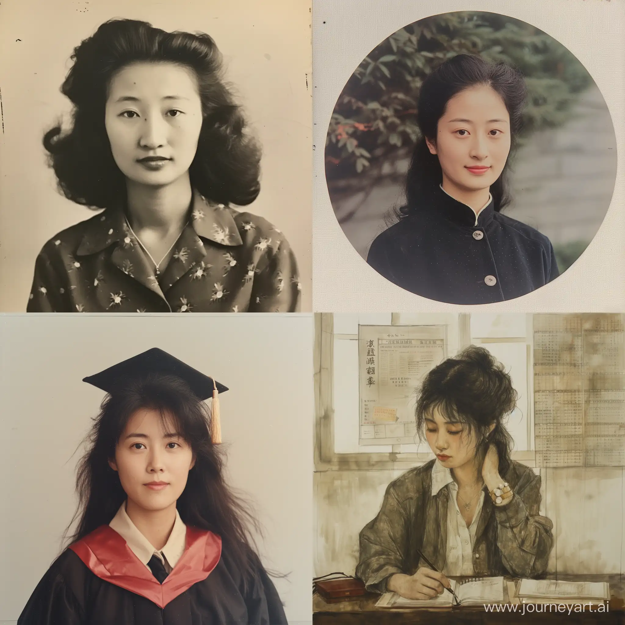 Lin Xinru when she was a student