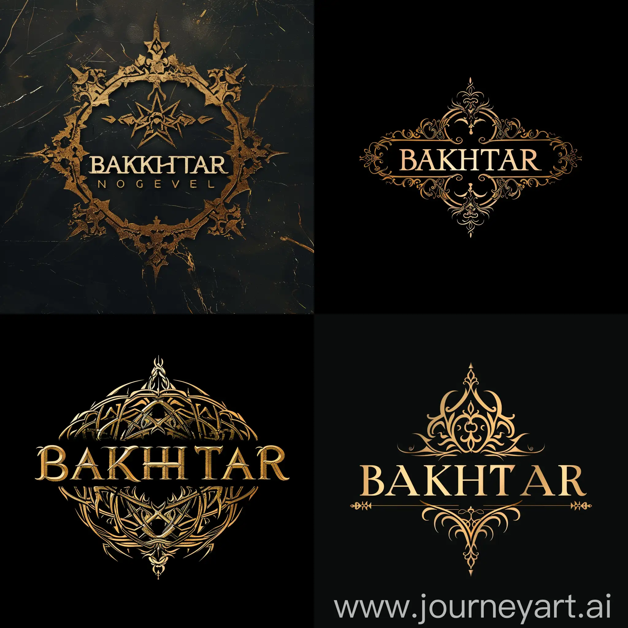 I want a logo for my website with this text: BAKHTAR