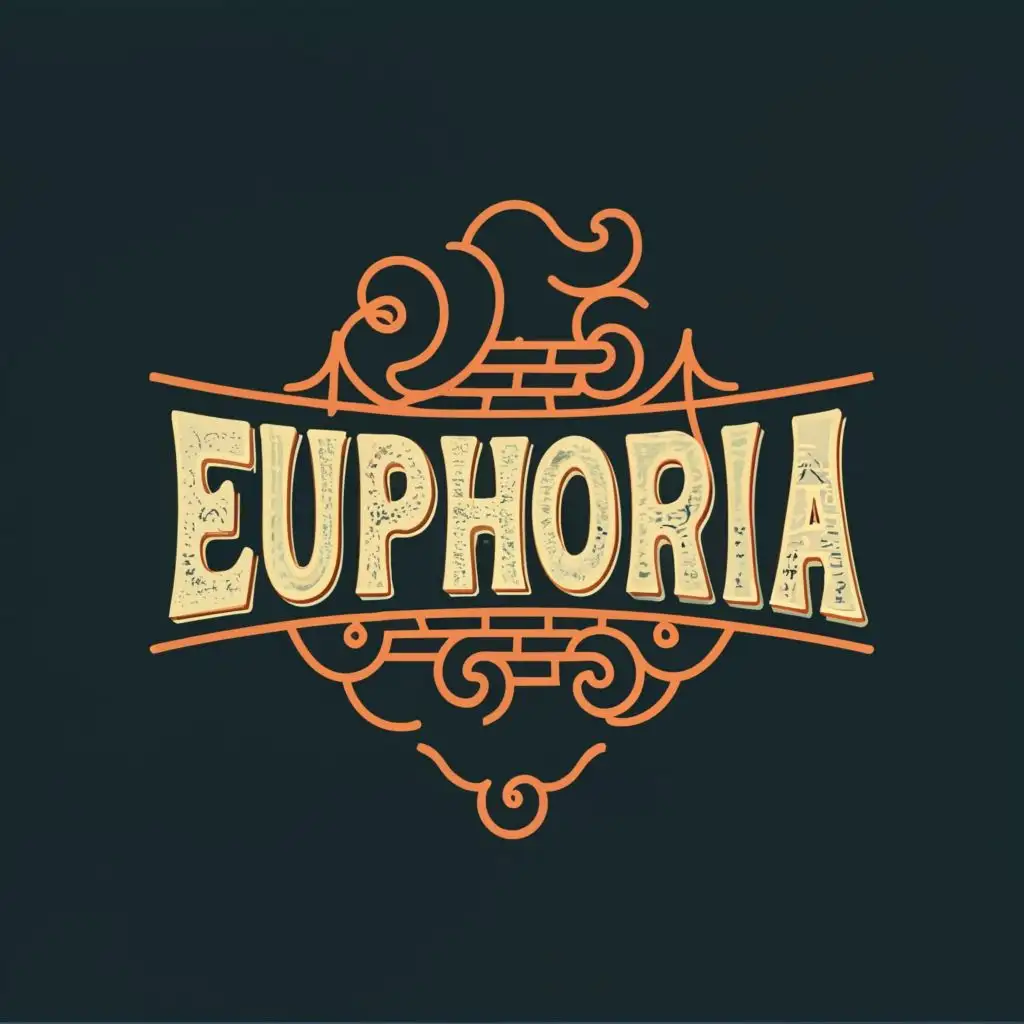 logo, japanese style, with the text "euphoria", typography, be used in Restaurant industry