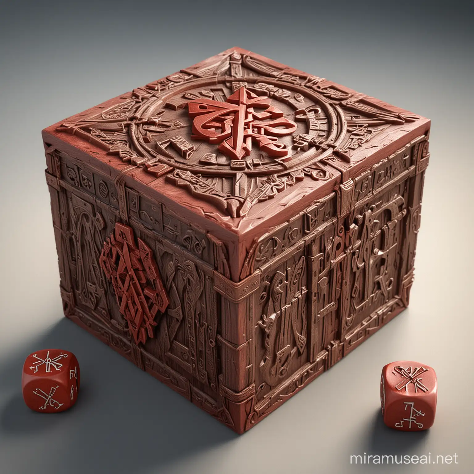 Red 3D Dice Gift Box with HalfOpen Lid Inspired by Gaming World