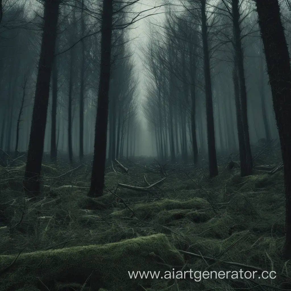 лес в агрессивном жанре, формат изображения 3000x3000