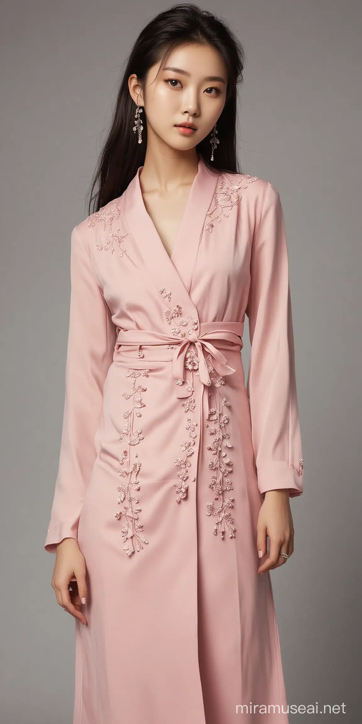 如果你是服装设计师你应该怎么搭配穿着，模特是22岁中国美女。