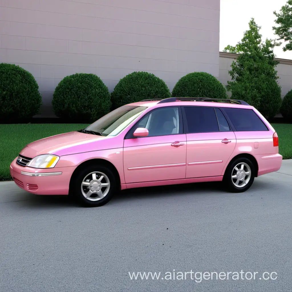 2003 wagon with a preppy design in a pink color