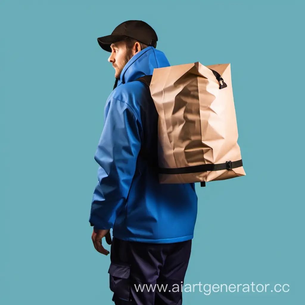 Delivery-Courier-with-Thermal-Bag-Against-a-Solid-Background