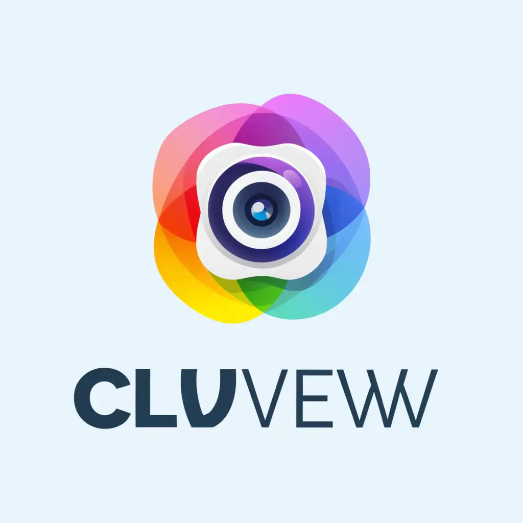 a logo design,with the text "CLView", main symbol:Camera, images, world, colors,Moderate,clear background