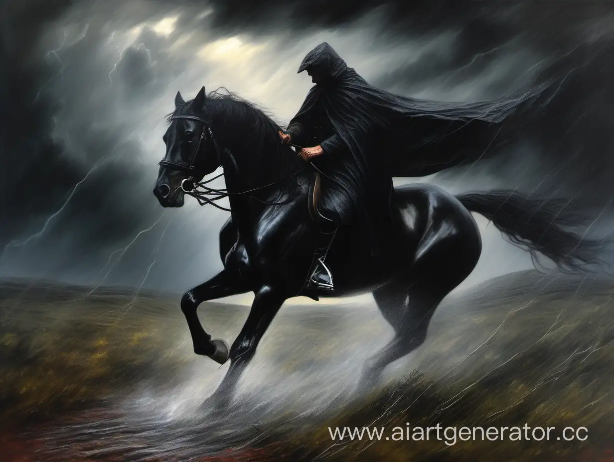 Headless-Rider-on-Rearing-Black-Horse-in-Stormy-Celtic-Moors