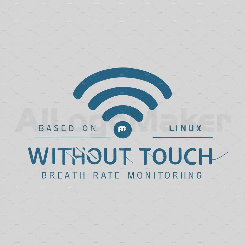 a logo design,with the text "Based on Linux without touch breath rate monitoring is a innovative solution that combines channel state information (CSI) technology with respiratory monitoring. This project collects changes in wireless communication channels to provide a non-contact, convenient and accurate method for respiratory monitoring.", main symbol:wifi,Moderate,be used in Home Family industry,clear background