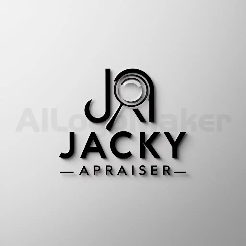 a logo design,with the text "Jacky Appraiser", main symbol:Jacky Appraiser,Minimalistic,be used in Others industry,clear background