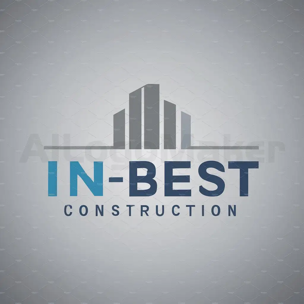 a logo design,with the text "inBest Construction", main symbol:que sea algo de construction or something simple, like the initials,Moderate,be used in Real Estate industry,clear background
