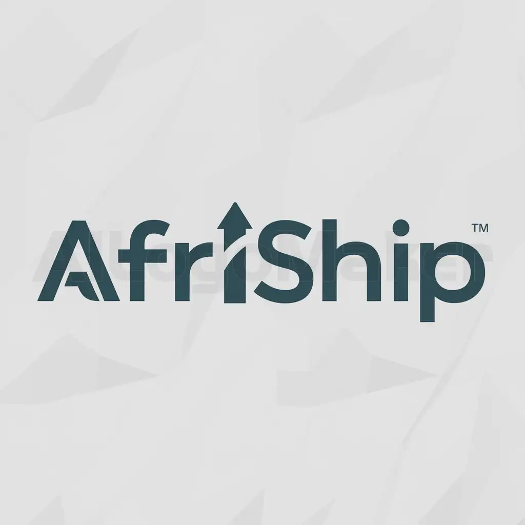 a logo design,with the text 'AfriShip', main symbol:an arrow integrated in the text,Moderate,be used in logistique industry,clear background