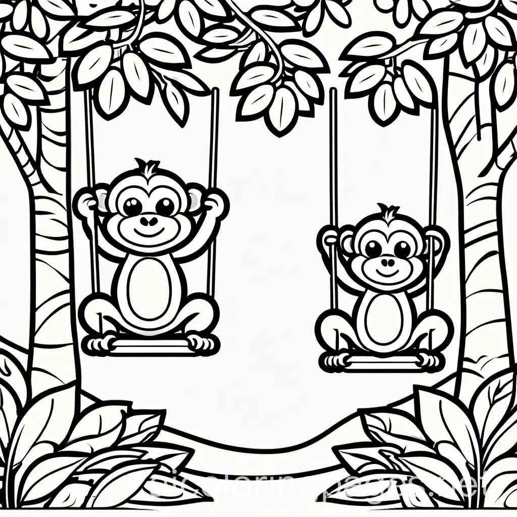 Monkeys-Swinging-on-Vines-Coloring-Page-for-Children
