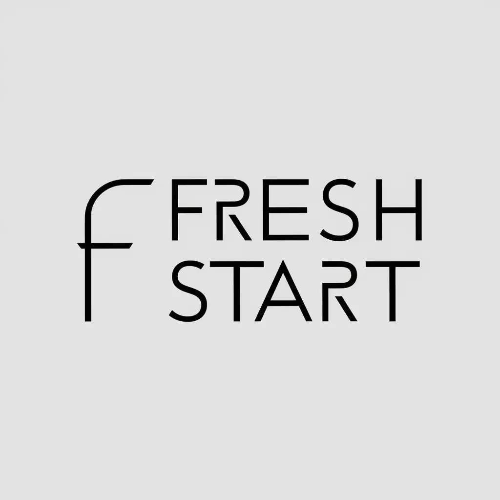 a logo design,with the text "Fresh Start", main symbol:The letters F and S combined in a simple minimalistic pattern,Minimalistic,clear background