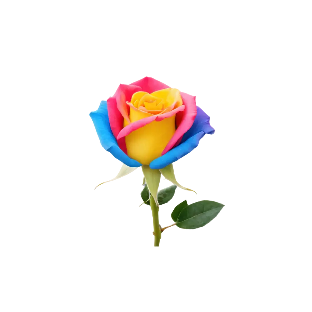 close up of rainbow rose flower 