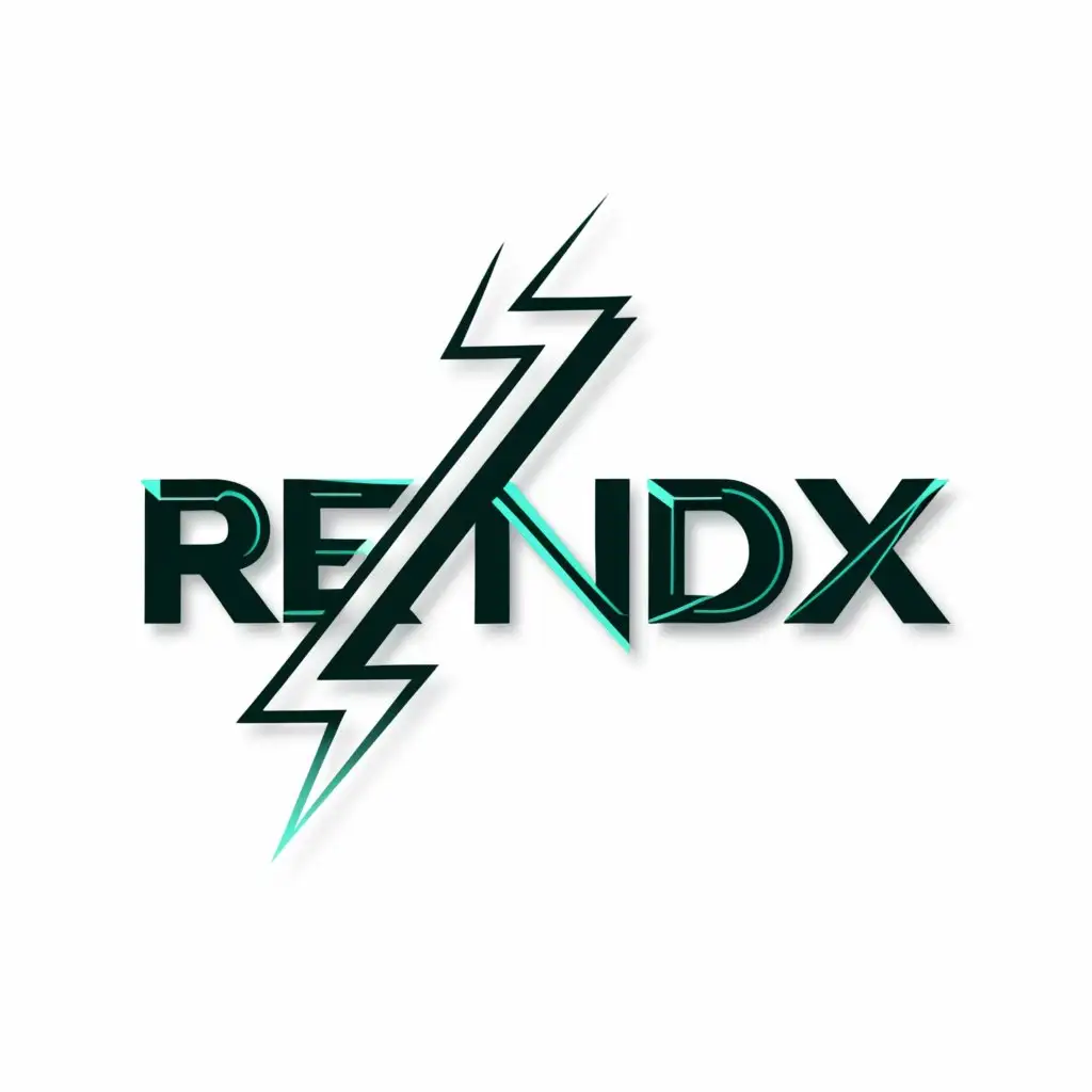 a logo design,with the text "RendiX", main symbol:lightning,complex,be used in dances industry,clear background
