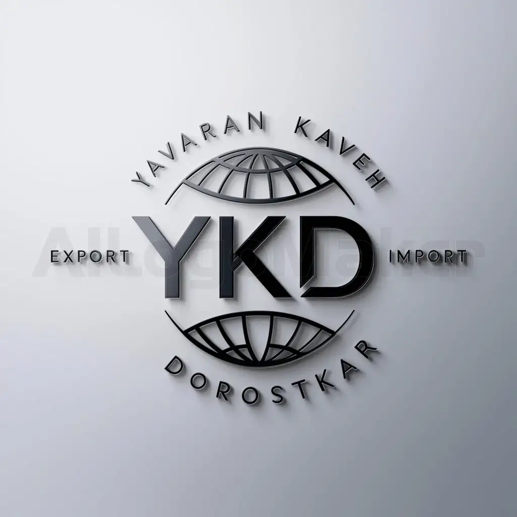 a logo design,with the text "Yavaran Kaveh Dorostkar", main symbol:Export and import company that is composed of the words YKD,Moderate,clear background