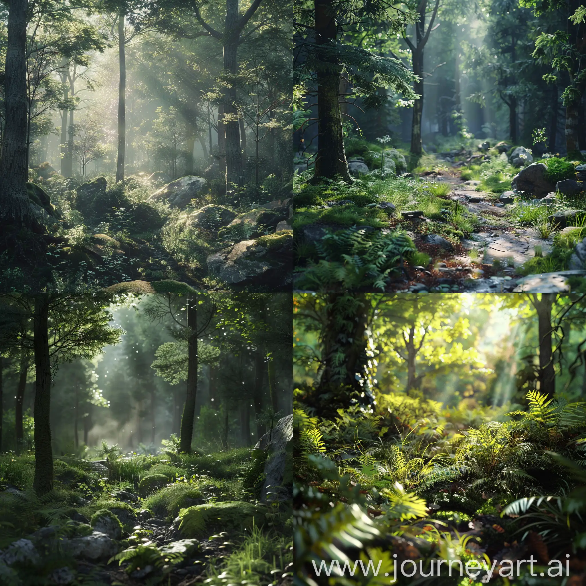 Realistic-4K-Forest-Landscape-Tranquil-Nature-Scene