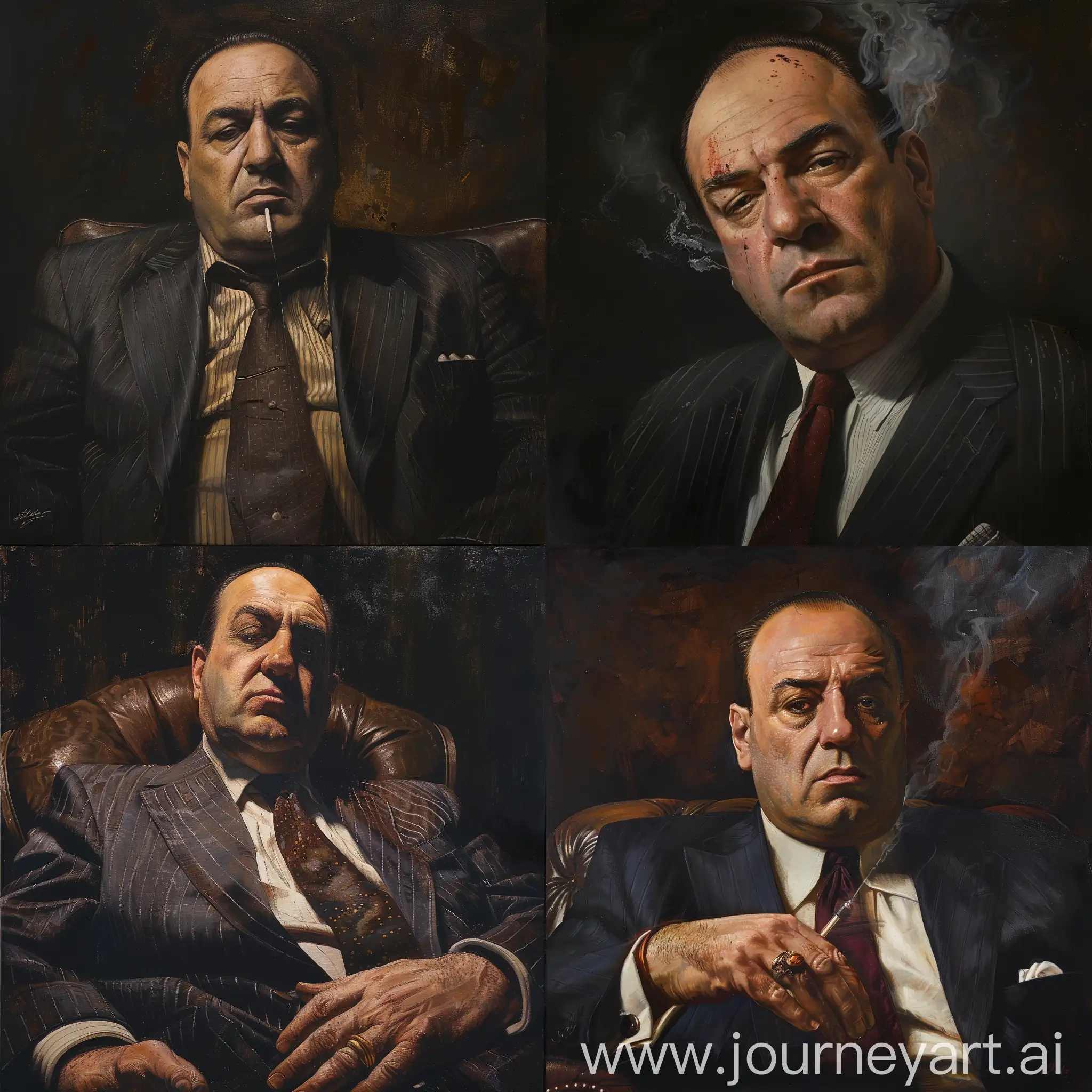 Tony-Soprano-Portrait-Intense-Stare-and-Dark-Background