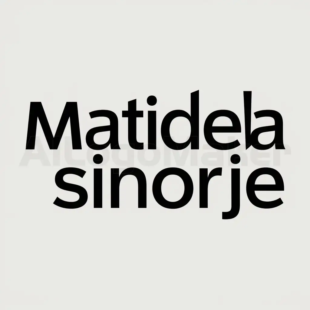 a logo design,with the text "MatiDelaSinOrje", main symbol:Simple Black Text,Moderate,clear background
