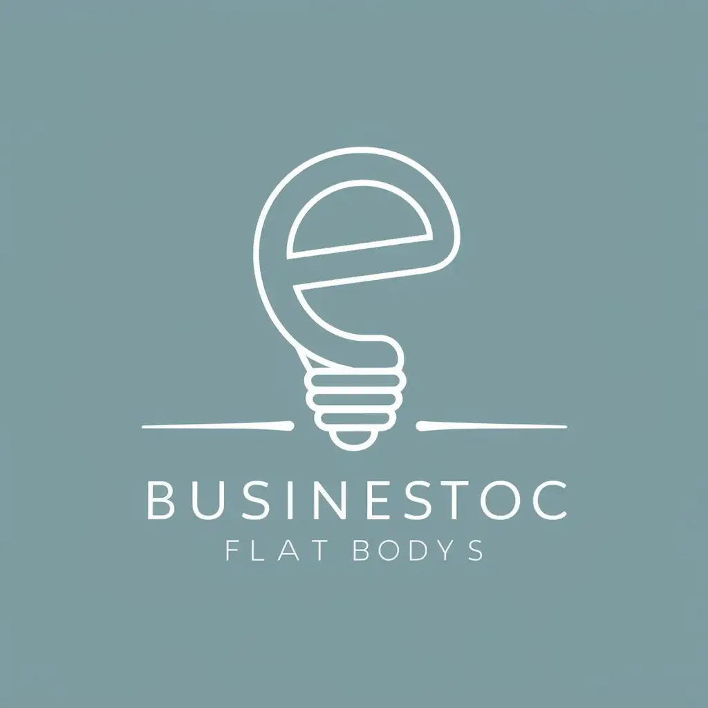 a logo design,with the text "E", main symbol: Deformed letter "E", looks like a glowing light bulb, main body color is blue single-color (RGB=(10,85,110)), design style is flat business style, lines are simple and fluid.

Note: The output translation does not need to strictly adhere to English grammar rules, and no explanation is required beyond that.,Minimalistic,be used in Others industry,clear background