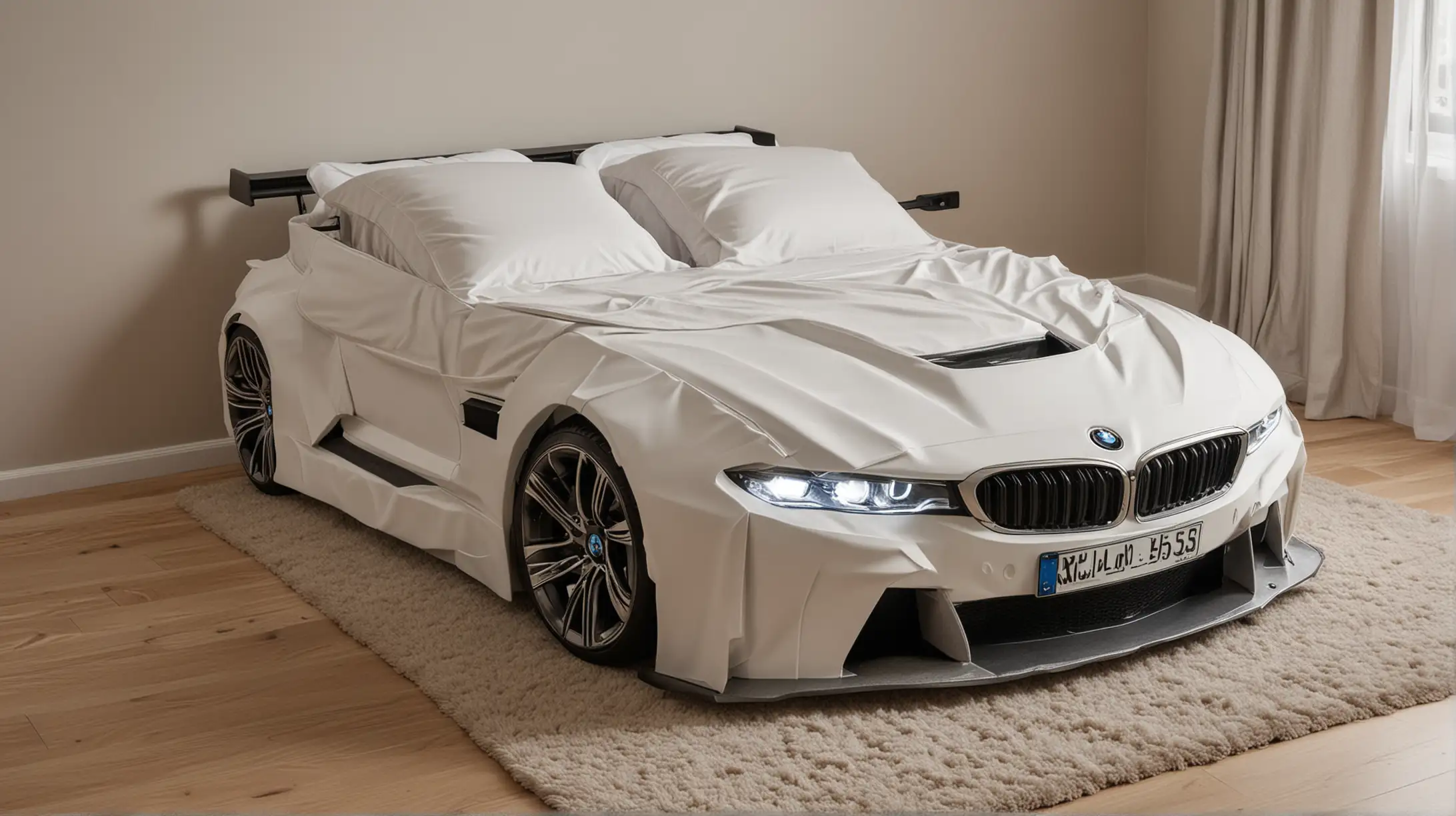Luxurious TwoBed Bedroom with BMW Car Bedding