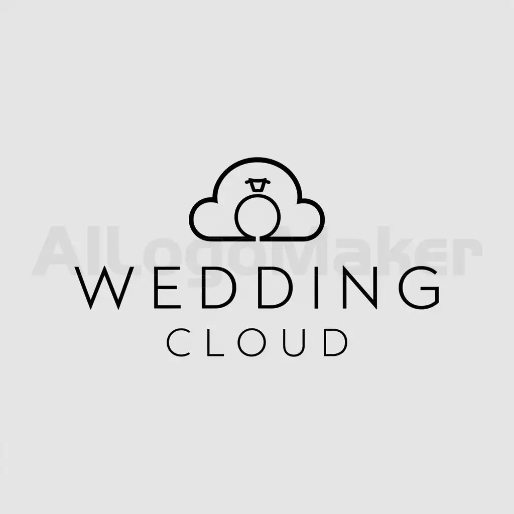 a logo design,with the text "wedding cloud", main symbol:wedding cloud,Minimalistic,be used in Others industry,clear background