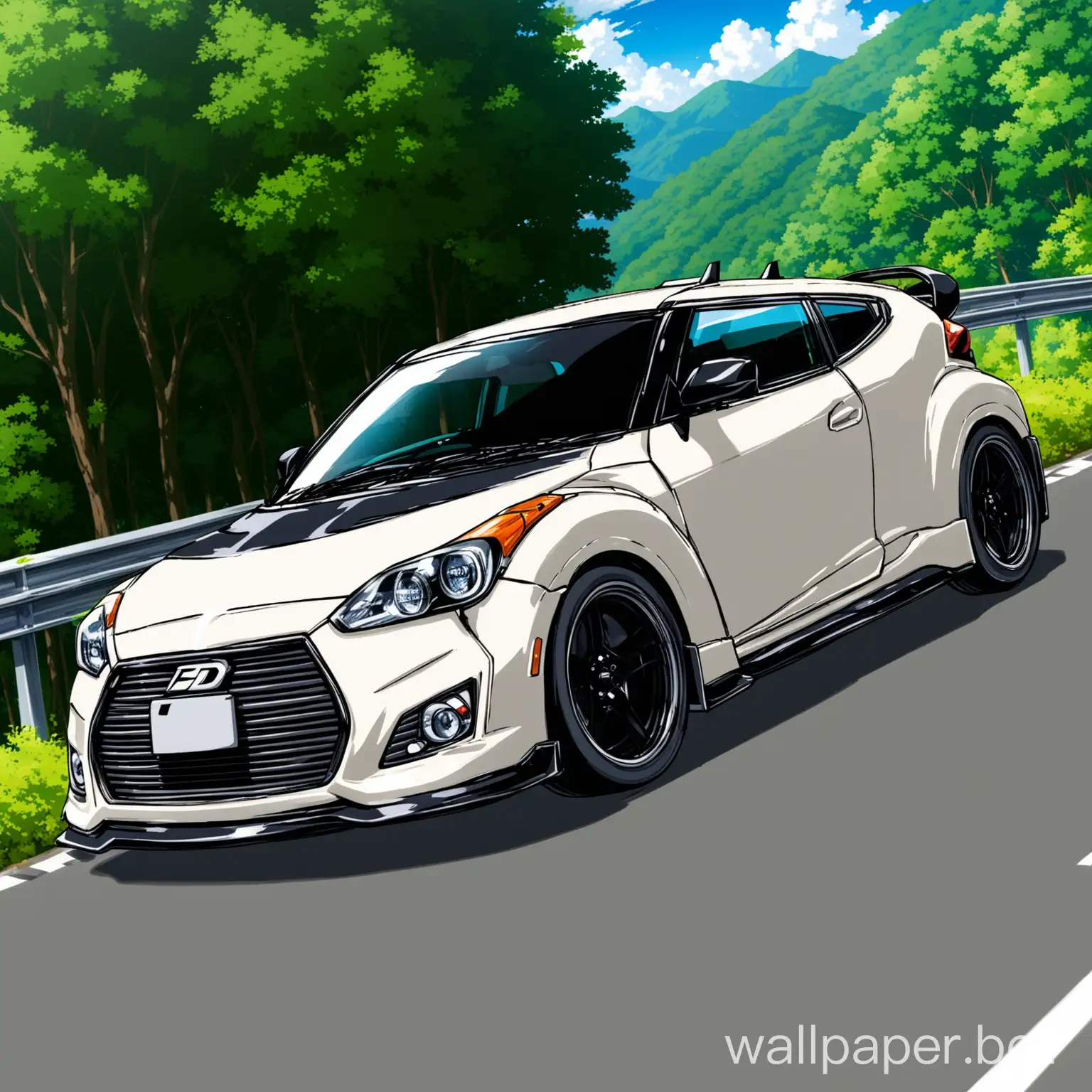 Customized-Veloster-Drifting-Scene-from-Initial-D-Anime