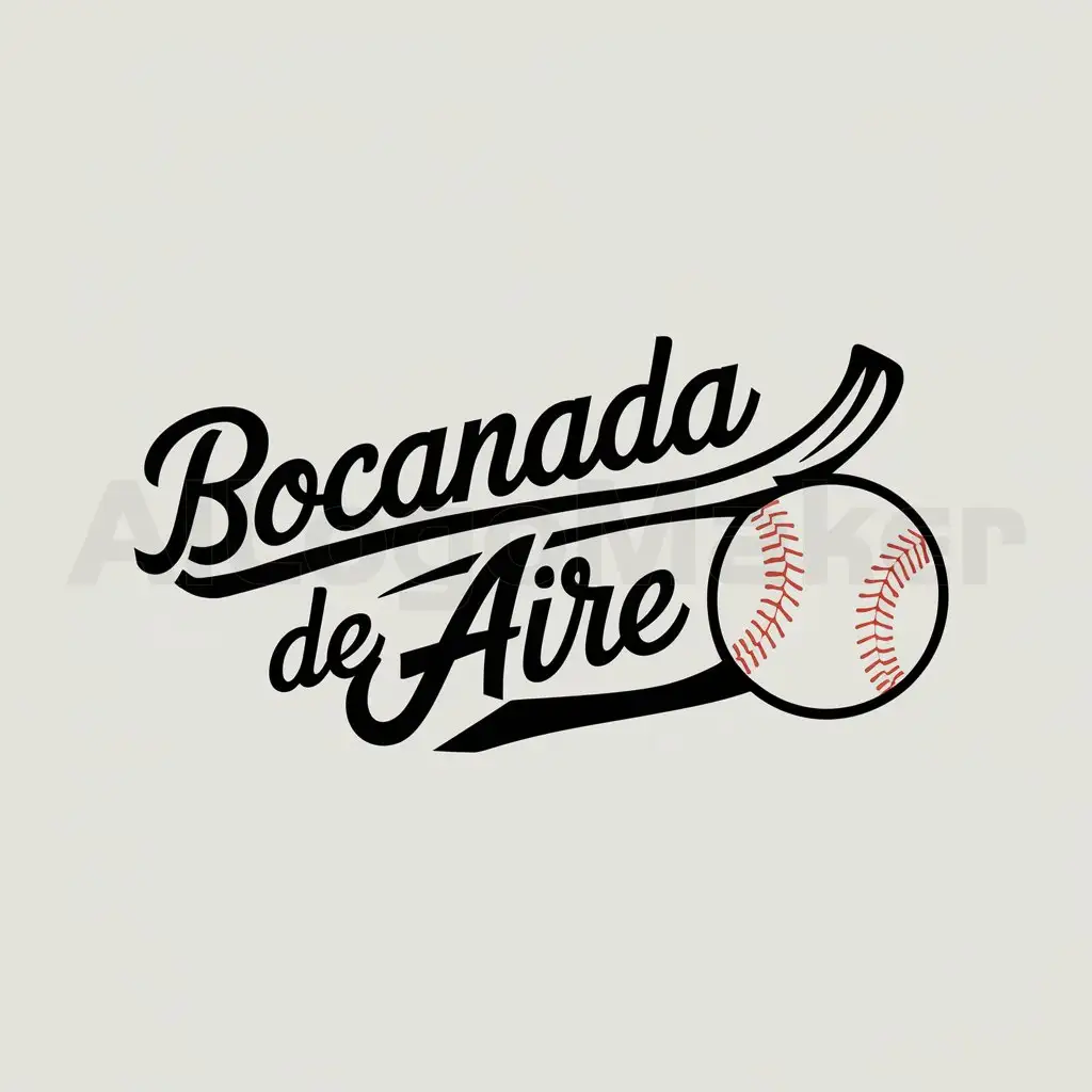 LOGO-Design-For-Bocanada-de-Aire-BaseballThemed-Logo-with-Text-Bocanada-de-Aire