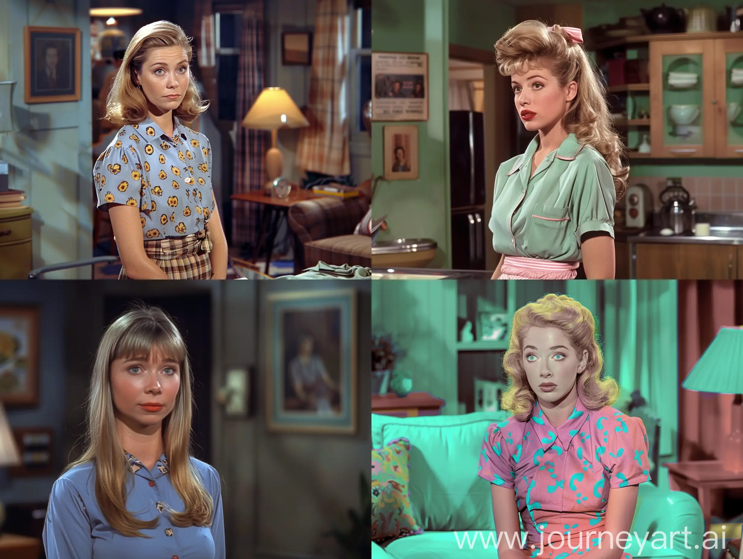 phoebe buffay from friends,1950's super panavisison 70 , colory image