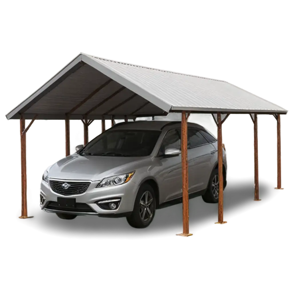 HighQuality-PNG-Image-of-Metal-Carport-Shelter-with-Car