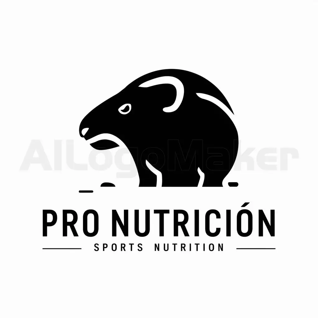 a logo design,with the text "PRO NUTRICION", main symbol:NUTRIA,Minimalistic,be used in Sports Fitness industry,clear background