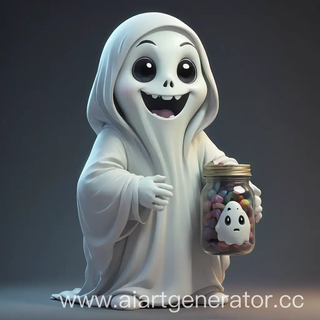 Adorable-Cartoon-GhostHuman-with-a-Jar