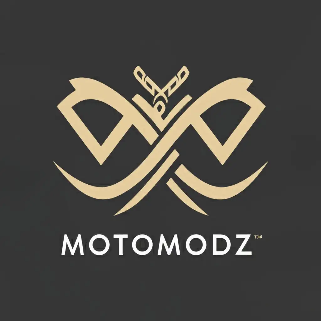 a logo design,with the text "MotoModz", main symbol:2 capital M with scriptive writing alongside,Moderate,be used in Automotive industry,clear background