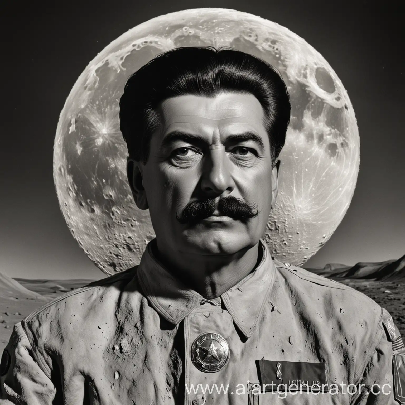 Face of Stalin on the moon