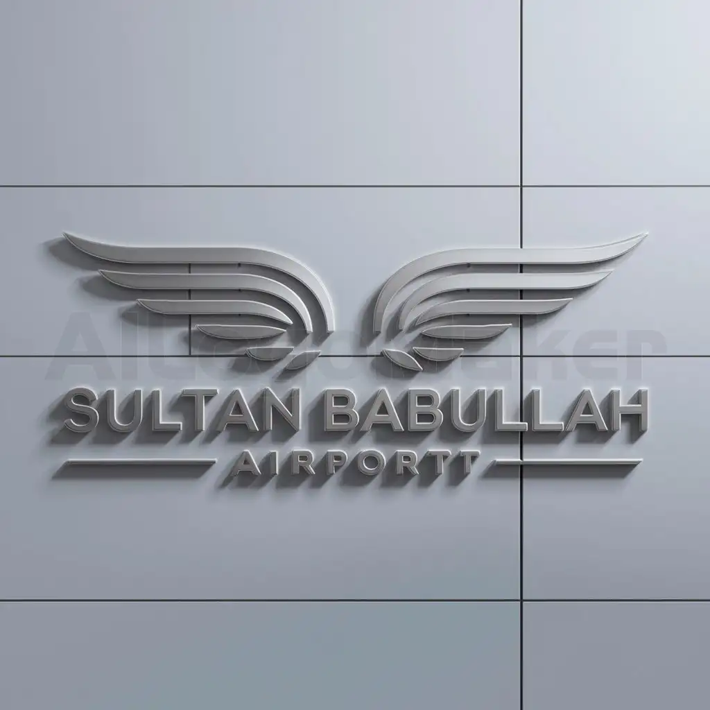 a logo design,with the text "Sultan Babullah Airport", main symbol:Wings,Moderate,clear background