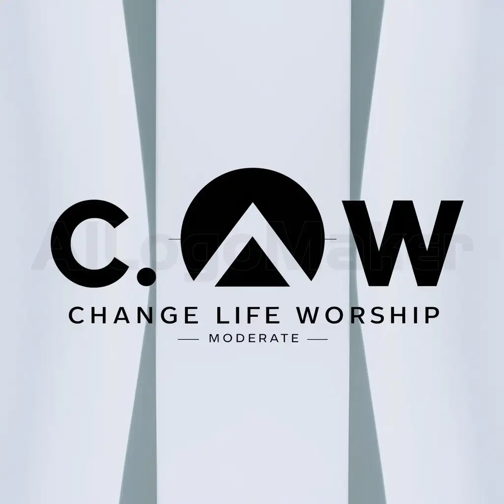 a logo design,with the text "C, L, W", main symbol:Change Life Worship,Moderate,clear background