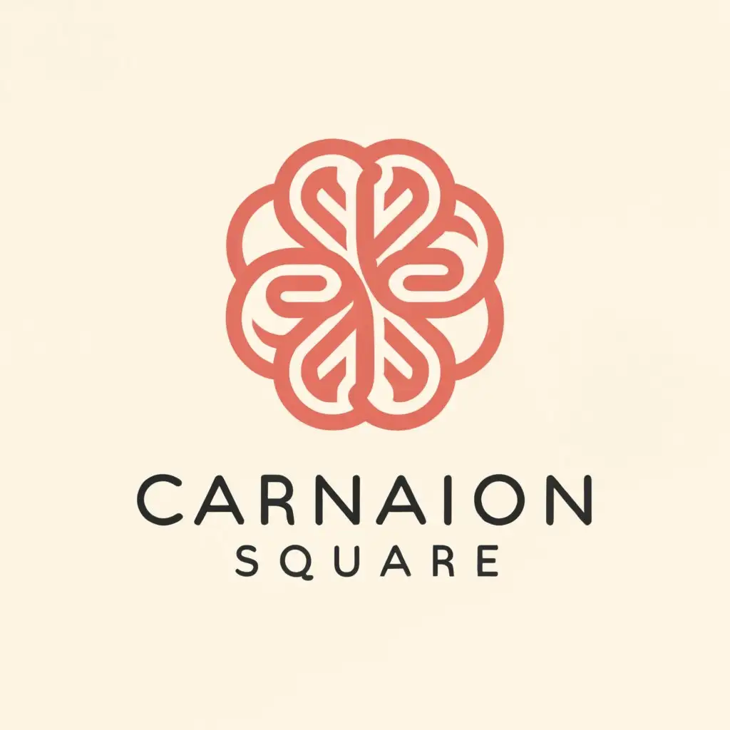 a logo design,with the text "Carnation Square", main symbol:Carnation,Minimalistic,be used in Real Estate industry,clear background