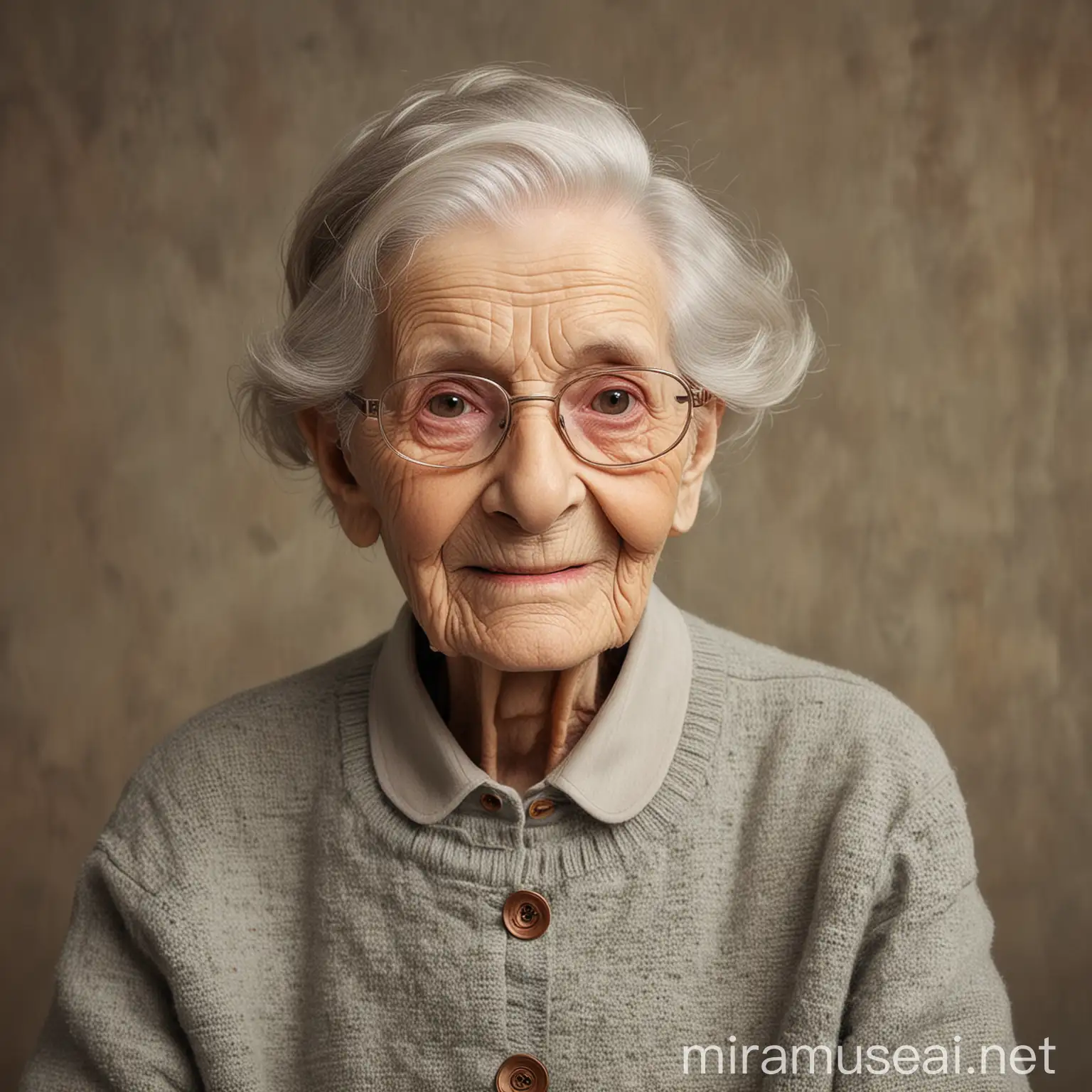 Portrait of a Centenarian with Wisdom and Grace