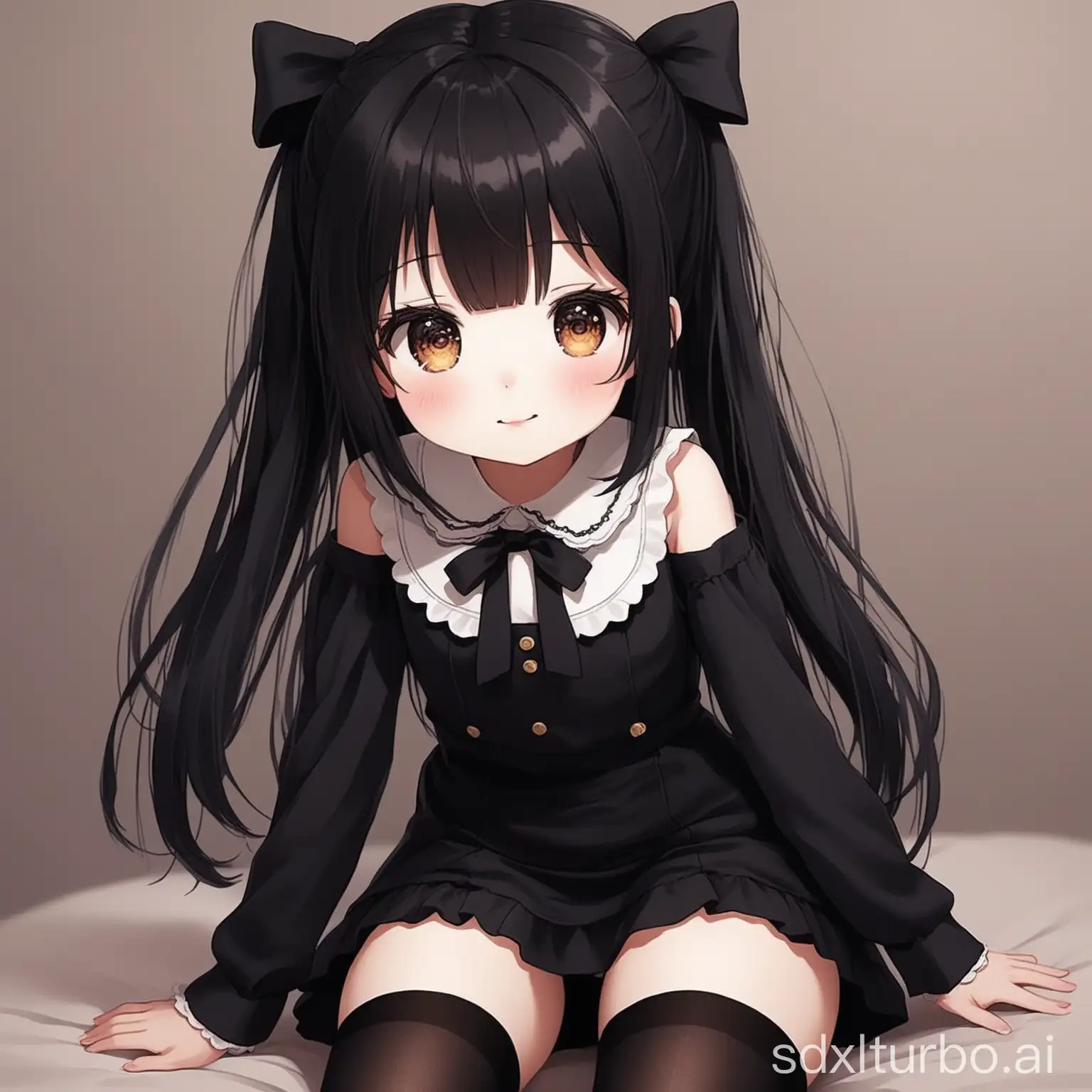 black stockings girl; cute type