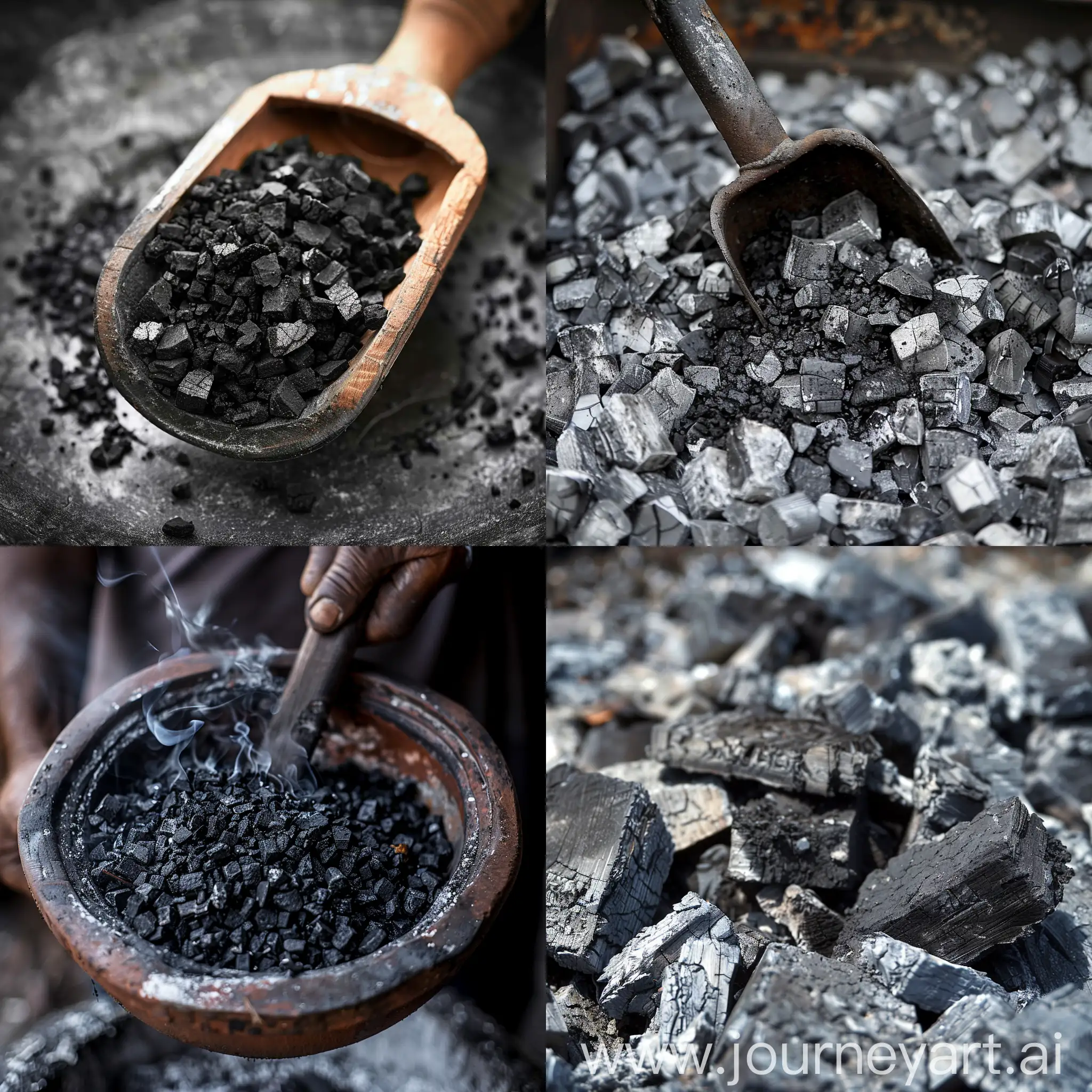燃煤中含有氟元素，通过含氟煤的燃烧制作食物，导致氟元素大量进入食物中。请你根据以上描述绘制一个科研插图。