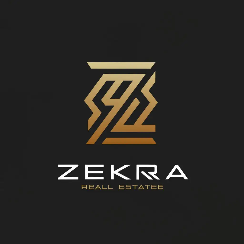 a logo design,with the text "Zekra", main symbol:Z,complex,be used in Real estate industry,clear background