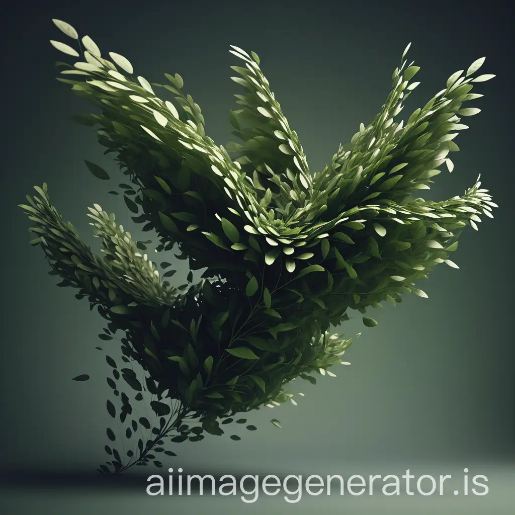 an amorphous flying shrubbery. Using his many leaves as tiny wings to fly.