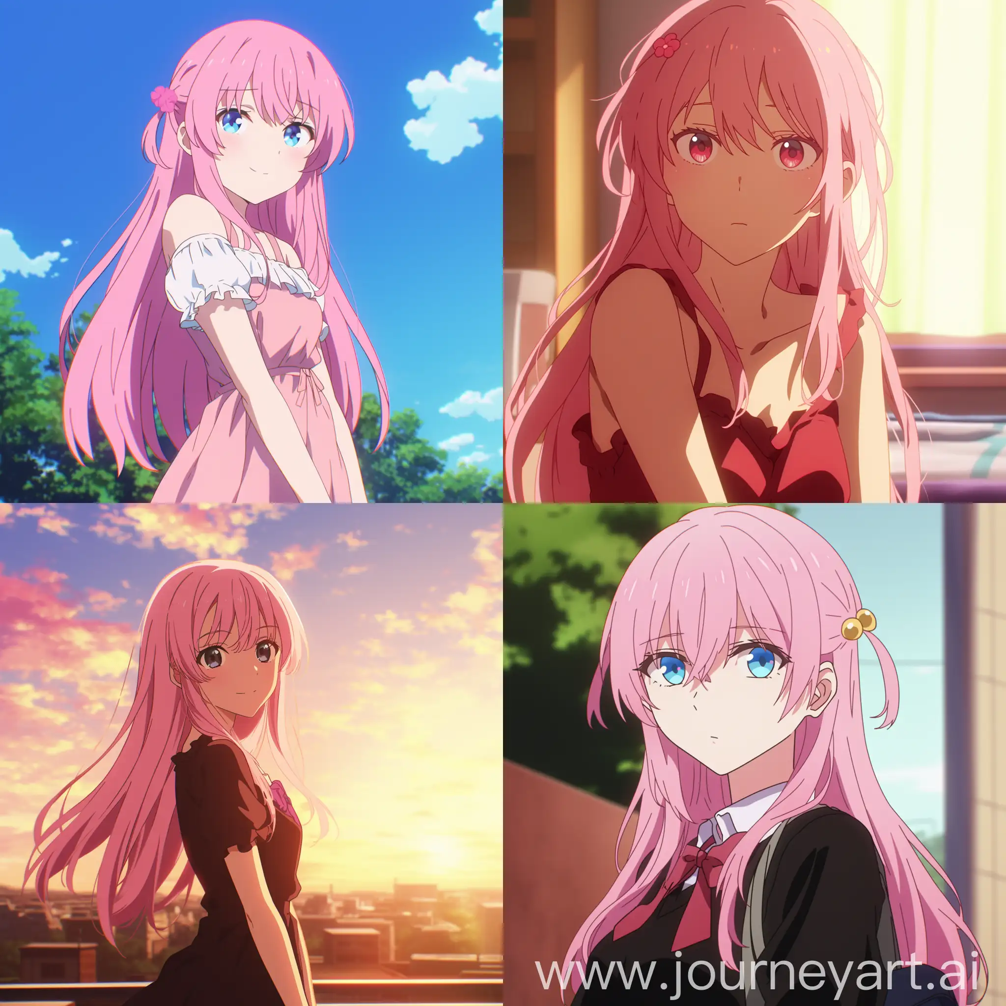 Shikimori-Pink-Hair-Anime-Character-in-Dreamy-Dress