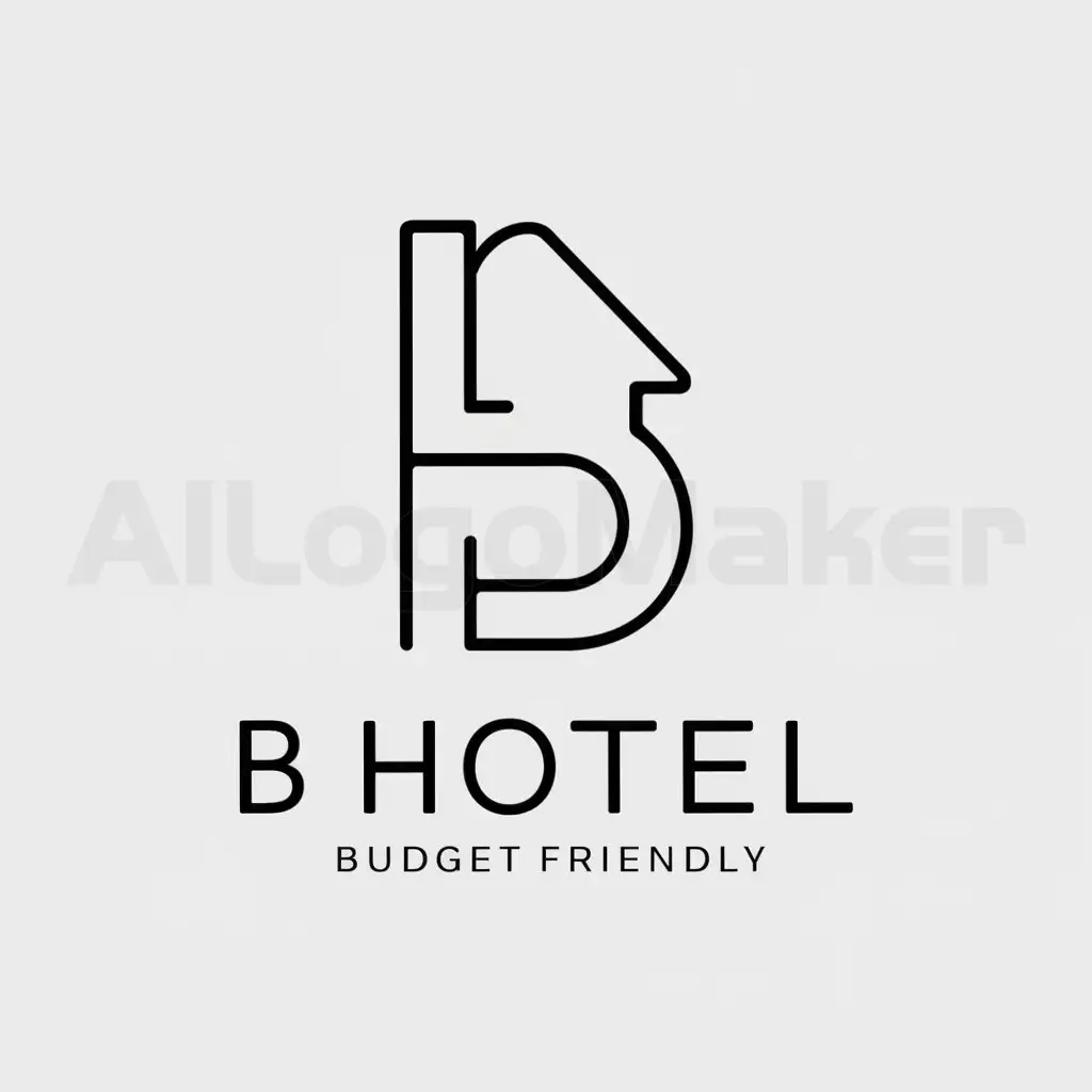 a logo design,with the text "B Hotel", main symbol:budget hotel,complex,be used in Travel industry,clear background