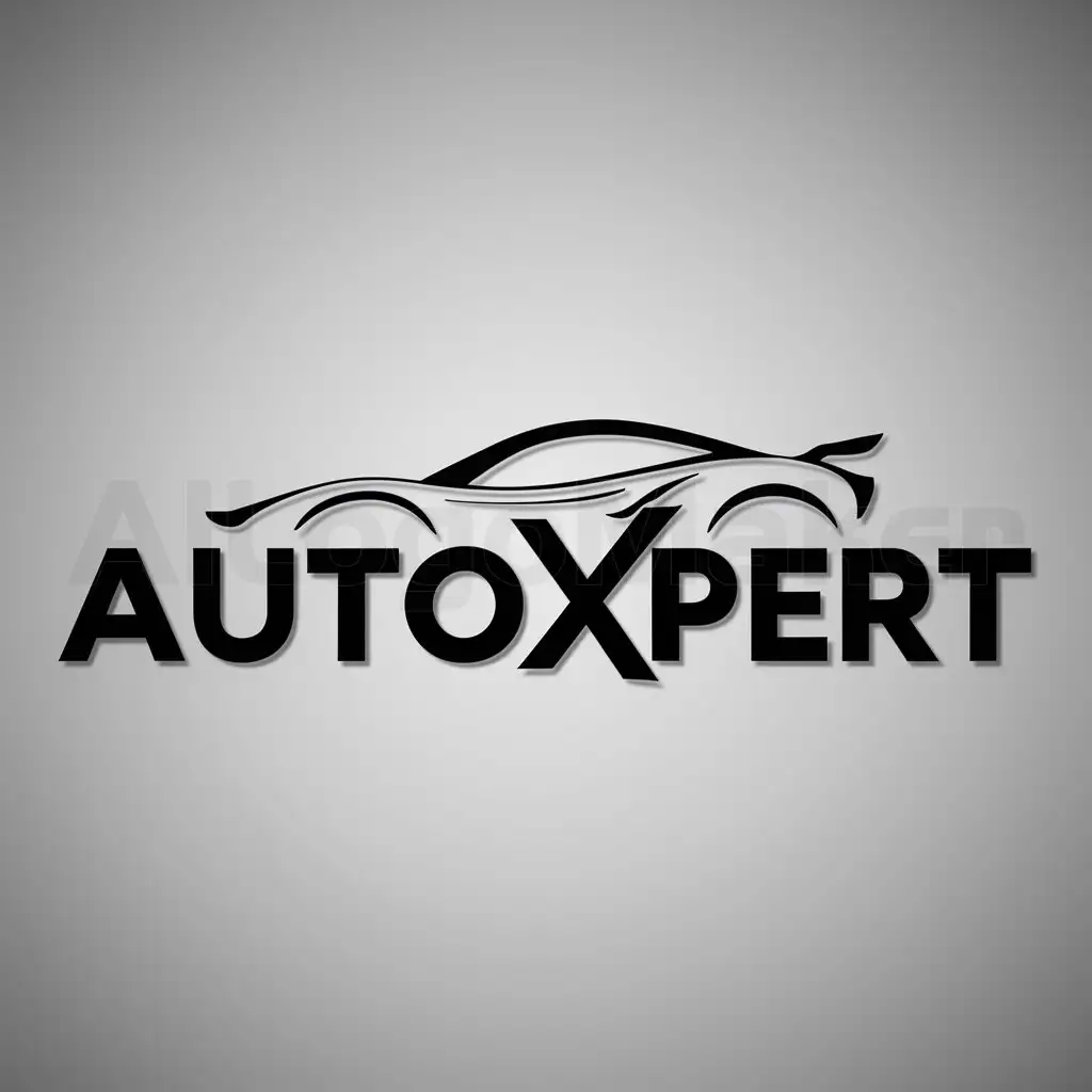 a logo design,with the text "autoXpert", main symbol:car,Moderate,be used in Automotive industry,clear background